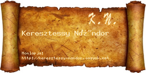 Keresztessy Nándor névjegykártya